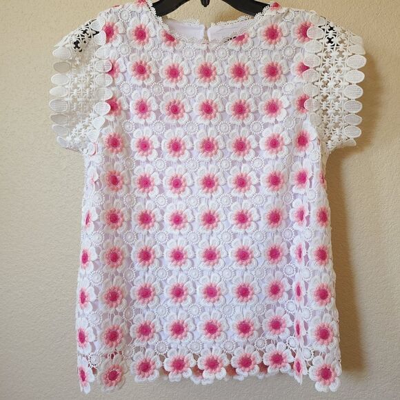 J. Crew floral crochet top S - Picture 2 of 7